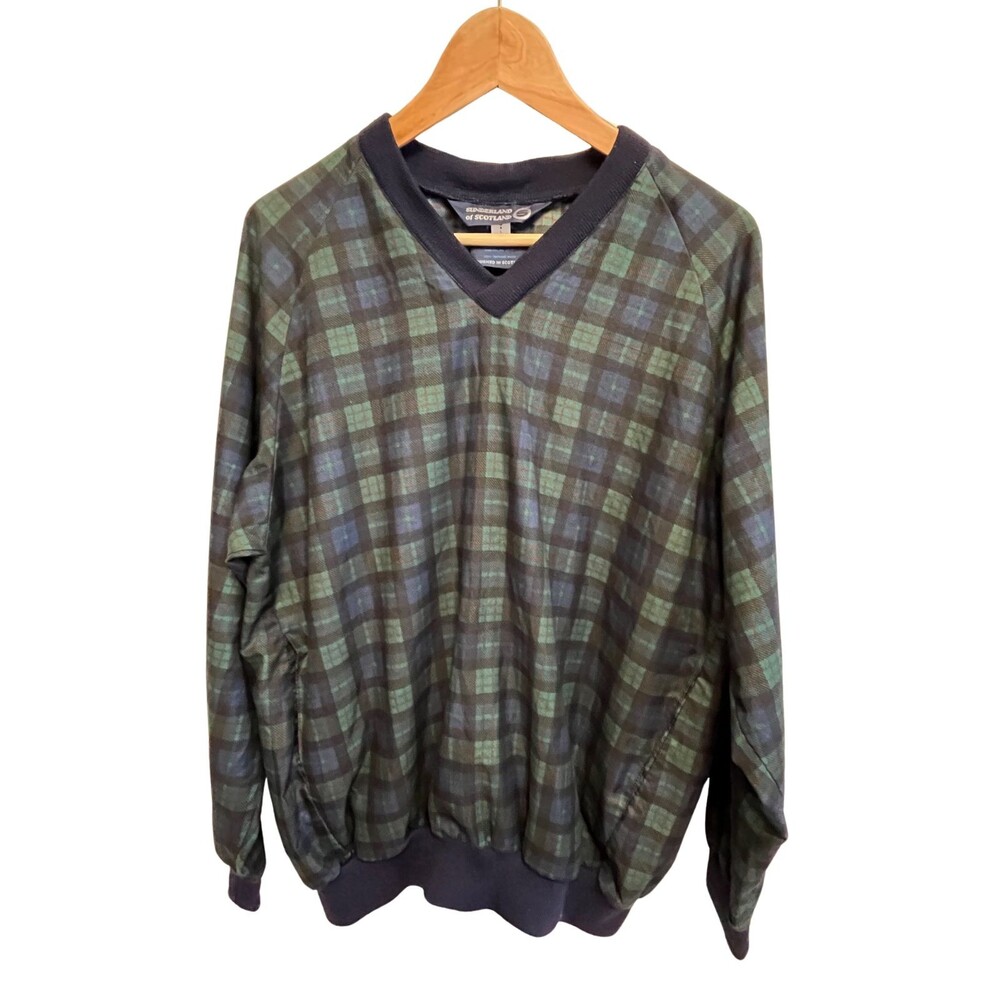 Vintage 90s Pullover Sunderland of Scotland Classic Tartan Plaid Long Sleeve S‎